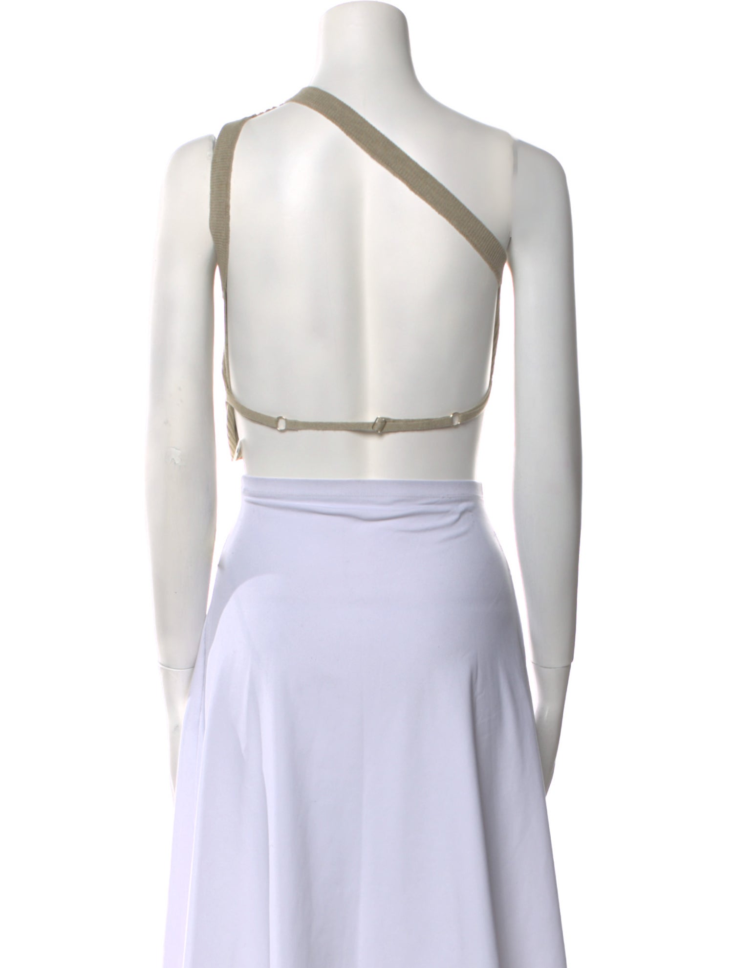 Jacquemus Linen One-Shoulder Crop Top